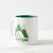 Gladstone Provincial Park Mountains Camping Zweifarbige Tasse (Vorderseite Links)