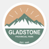 Gladstone Provinzpark Runder Aufkleber (Vorderseite)