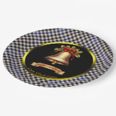 Gladstone Tartan Personalisierte Weihnachten Pappteller (Schrägansicht)