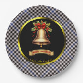 Gladstone Tartan Personalisierte Weihnachten Pappteller (Vorderseite)