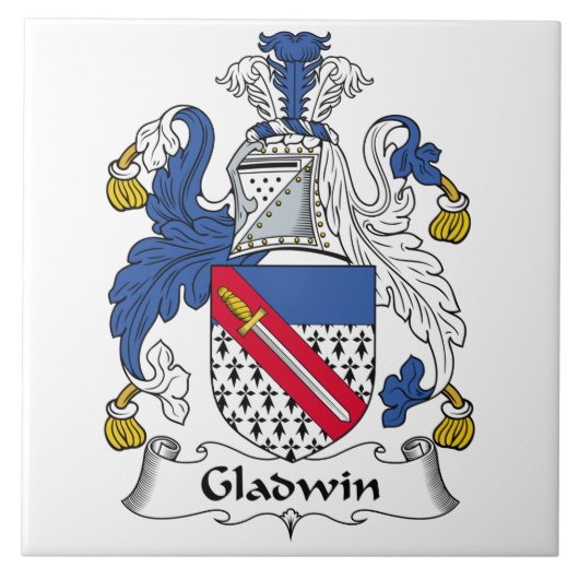 Gladwin Familienwappen Fliese (Vorderseite)