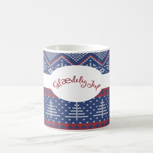Glaedelig Jul Christmas Sweater Strick Kaffeetasse (Mittel)
