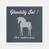 Glædelig Jul | Frohe Weihnachten auf Dänisch Serviette (Vorderseite)