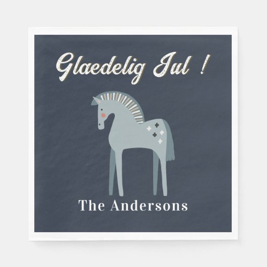 Glædelig Jul | Frohe Weihnachten auf Dänisch Serviette (Vorderseite)