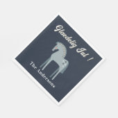 Glædelig Jul | Frohe Weihnachten auf Dänisch Serviette (Ecke)