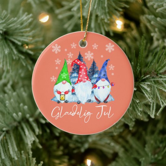 Glaedelig Jul Nordic Gnomes Tomte Nisse Danish Keramik Ornament (Baum)