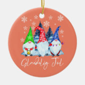 Glaedelig Jul Nordic Gnomes Tomte Nisse Danish Keramik Ornament (Vorne)