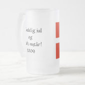 Glædelig Jul og Godt Nytår! Mattglas Bierglas (Vorderseite Links)
