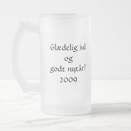 Glædelig Jul og Godt Nytår! Mattglas Bierglas (Links)