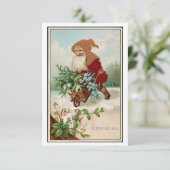 Glaedelig Jul Vintag Dankeskarte (Stehend Vorderseite)