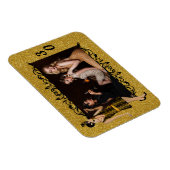 Glam 1920er Flapper Girl Gold 30. Custom Foto Magnet (Rechte Seite)