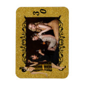 Glam 1920er Flapper Girl Gold 30. Custom Foto Magnet (Vertikal)