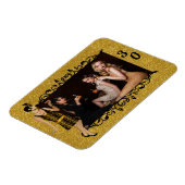 Glam 1920er Flapper Girl Gold 30. Custom Foto Magnet (Linke Seite)