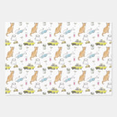 Glam 1960er Tiara Cocktail Party Retro Midjahrhund Geschenkpapier Set (Vorderseite 3)