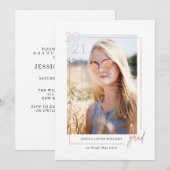 Glam 2021 Abschluss Foto Einladungen (Vorne/Hinten)