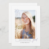 Glam 2021 Abschluss Foto Einladungen (Vorne/Hinten)