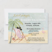 Glam 50 & Fabulous Beach Scene Party Einladung (Rückseite)