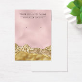Glam Abstrakt Pink Gold Ohring Display Cards (Schreibtisch)