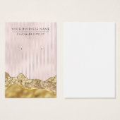 Glam Abstrakt Pink Gold Ohring Display Cards (Vorne & Hinten)