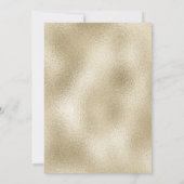 Glam Afro Baby Girl Pink Gold Baby Dusche Einladung (Rückseite)