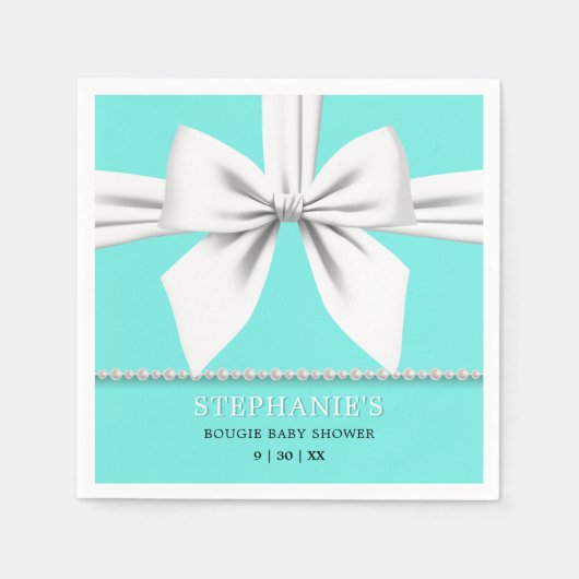 Glam Aqua Aquamarin Elegante Extravagante Tiffany  Serviette (Vorderseite)