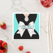 Glam Aqua Aquamarine Extravagante Tiffany Thema Ki Serviette (Beispiel)