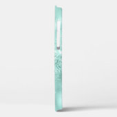 Glam Aqua Blue Foil Confetti Case-Mate iPhone Hülle (Rückseite / Links)