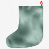 Glam Aqua Green Gold Glitzer Liebe Großer Weihnachtsstrumpf (Rückseite)