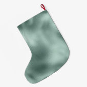 Glam Aqua Green Gold Glitzer Liebe Großer Weihnachtsstrumpf (Rückseite (Hängend))