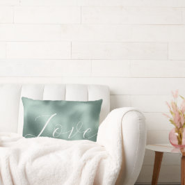 Glam Aqua Pine Green Liebe Lendenkissen