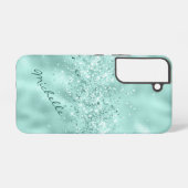 Glam Aqua Samsung Galaxy Hülle (Rückseite (Horizontal))