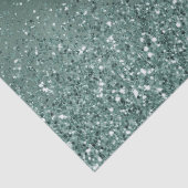 Glam Aquamarin Aqua Pine Green Glitzy Glitzer Seidenpapier (Detail)