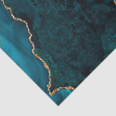 Glam Aquamarin Green Agate Geode Marble Seidenpapier (Ausschnitt)