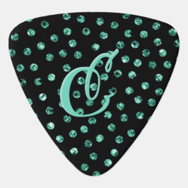 Glam Aquamarine Aquamarin Diamanten Mit Monogramm Plektrum