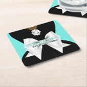 Glam Aquamarine ethnische Extravagante Tiffany The Rechteckiger Pappuntersetzer (angewinkelt)