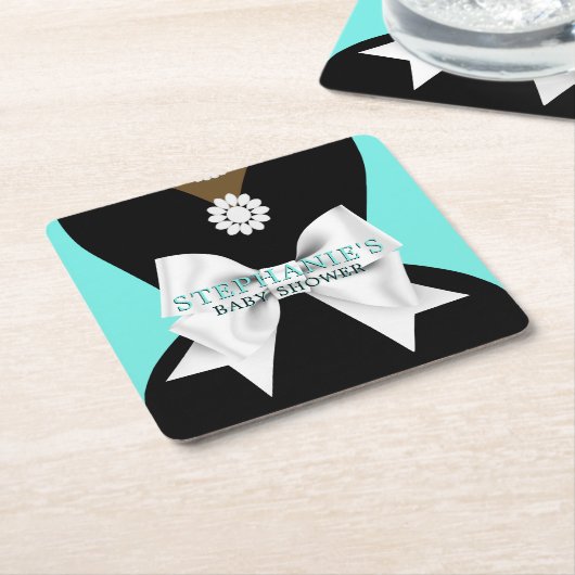 Glam Aquamarine ethnische Extravagante Tiffany The Rechteckiger Pappuntersetzer (angewinkelt)