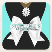 Glam Aquamarine ethnische Extravagante Tiffany The Rechteckiger Pappuntersetzer (Vorderseite)