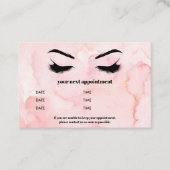 Glam Aquarell rosa Browbar Eyelash Luxus Visitenkarte (Vorderseite)