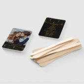 Glam Art Deco Black Gatsby 1920s Style Wedding Fächer (Non-assembled)