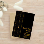 Glam Art Deco Black Gatsby 1920s Style Wedding Save The Date