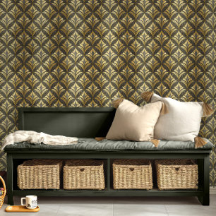 Glam Art Deco Black Gold ID1033 Tapete