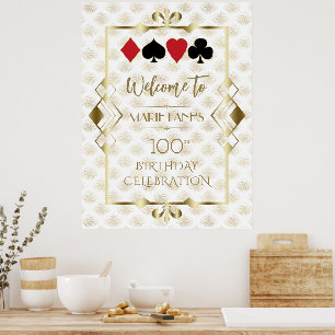 Glam Art Deco Casino Poker Startseite Poster