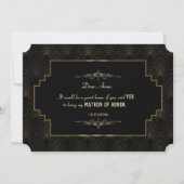 Glam Art Deco Great Gatsby Be Matron of Honour Einladung (Rückseite)