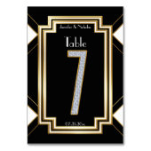 Glam Art Deco Monument Obelisk Tischnummer (Vorderseite)