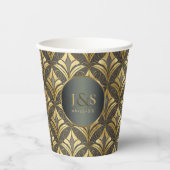 Glam Art Deco Muster Wedding ID1033 Pappbecher (Vorderseite)