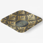 Glam Art Deco Muster Wedding ID1033 Pappteller (Gewinkelt)