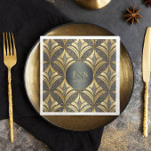 Glam Art Deco Muster Wedding ID1033 Serviette