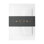 Glam Art Deco Wedding ID1033 Einladungsbanderole (Vorderseite Beispiel)