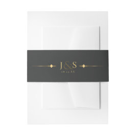 Glam Art Deco Wedding ID1033 Einladungsbanderole