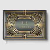 Glam Art Deco Wedding ID1033 Gästebuch (Vorderseite)
